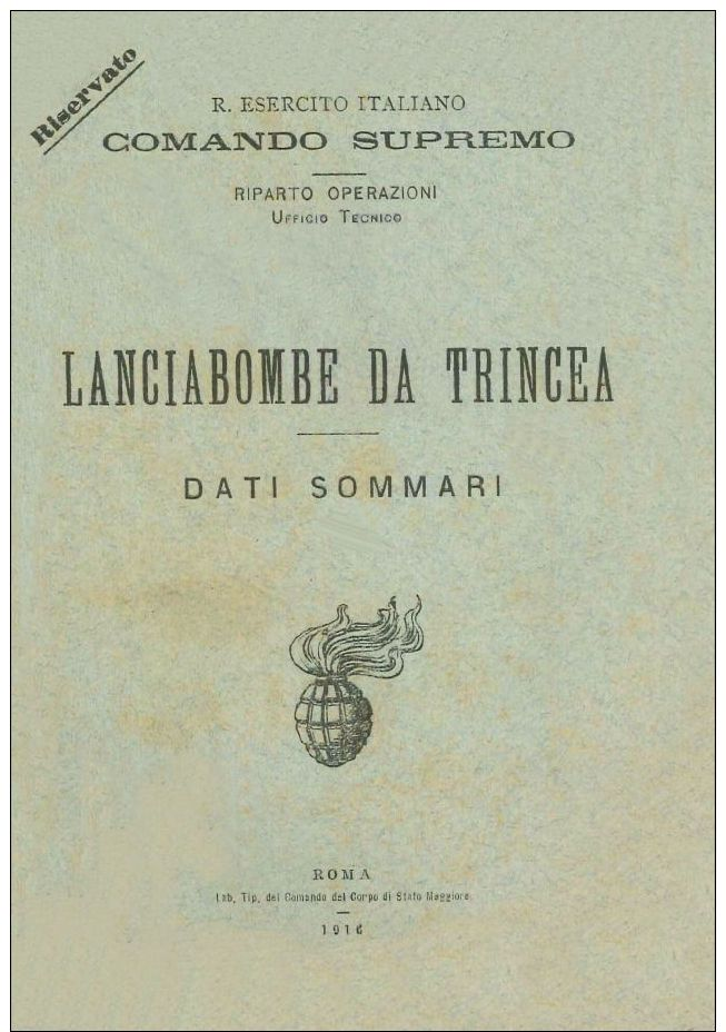 BOMBA MINA AMMUNITION WEAPON WWI Lanciabombe Da Trincea 1916 Sinossi DVD - DOWNLOAD - Documenti