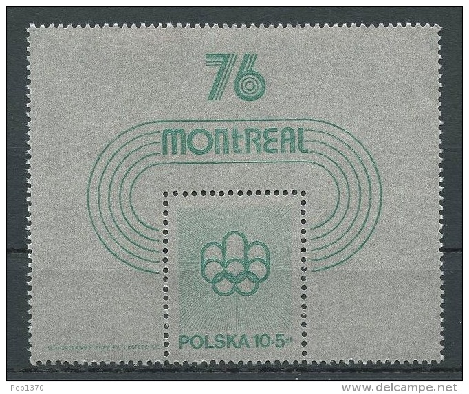 POLONIA 1975 - OLYMPICS MOTREAL 76 - YVERT BLOCK Nº 67 - Verano 1976: Montréal