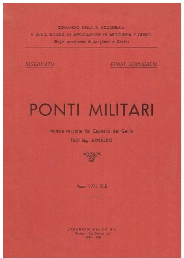 Ponti Militari 1935 Testo REGIO ESERCITO Manual - DOWNLOAD - Documenti