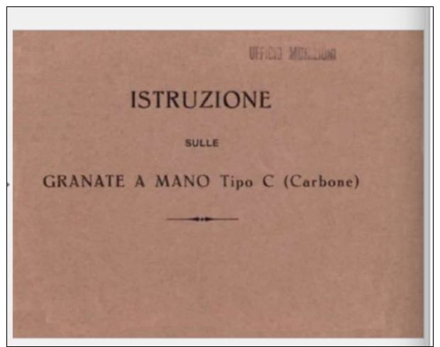 BOMBA MINA AMMUNITION WEAPON  Bomba Mano Tipo Carbone 1916 Manual - DOWNLOAD - Documenti