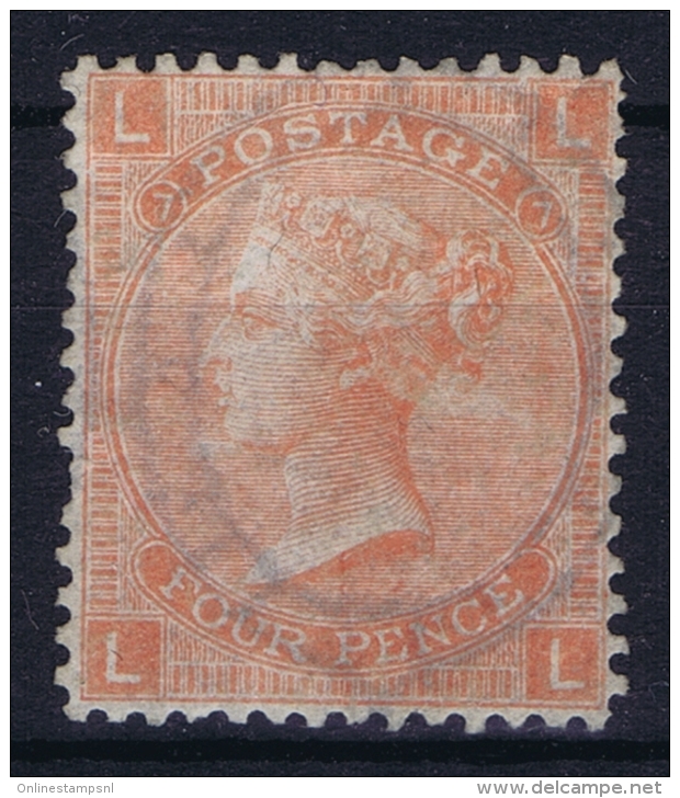 Great Britain SG 94. 4d Vermillion (Plate 9). Not Used (*) Mi Nr 42  Yv Nr 32 - Unused Stamps