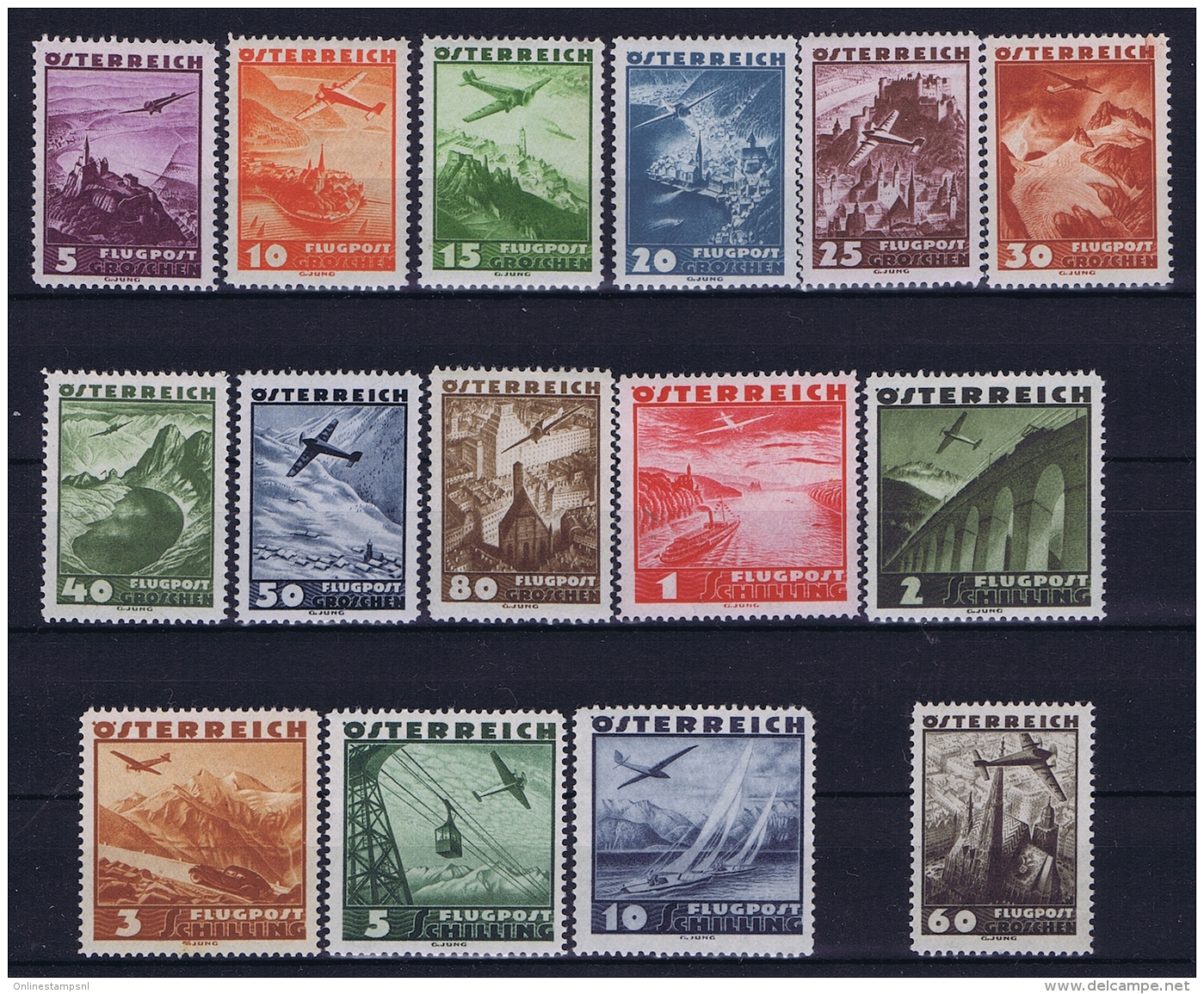 Austria: Mi Nr  598 - 612 1935   MNH/**/postfrisch/neuf Sans Charniere - Sonstige & Ohne Zuordnung