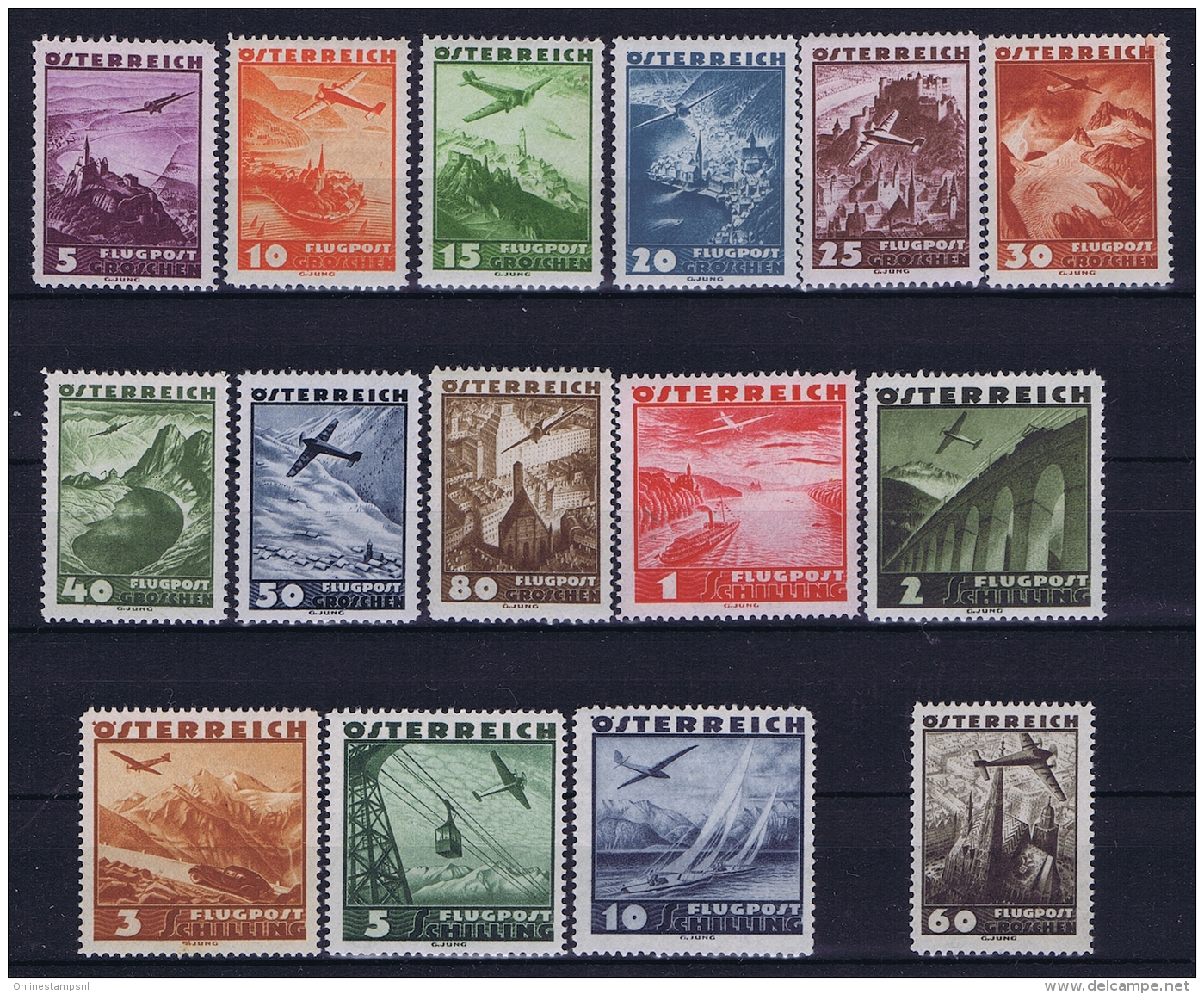 Austria: Mi Nr  598 - 612 1935   MNH/**/postfrisch/neuf Sans Charniere - Autres & Non Classés