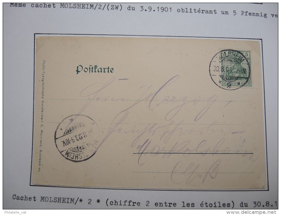 ALSACE - Env Avec Oblit De MOLSHEIM - Détaillons Belle Collection Sur Feuille De Présentation - Superbe - P 11 - P20726 - Autres & Non Classés