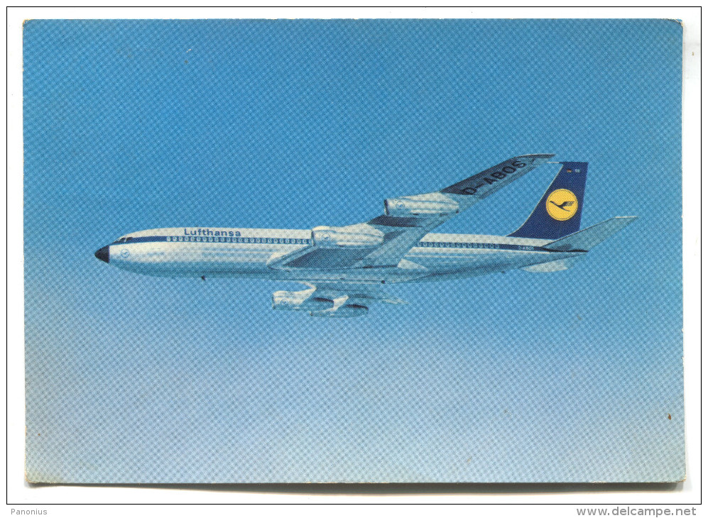 Airplane / Airlines, Plane Flug - BOEING 707 INTERCONTINENTAL JET, Lufthansa - 1946-....: Era Moderna