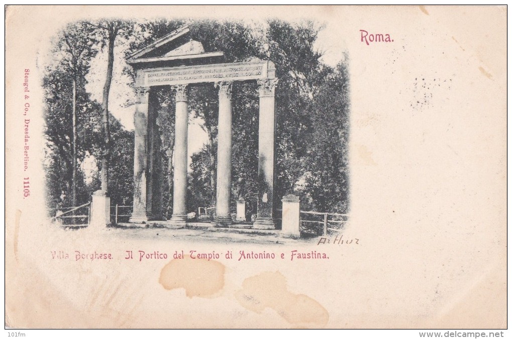 ITALIA - ROMA Villa Borghese, Il Parco Del Tempio Di Antonino E Faustina  -   Stengel & Co. - Parks & Gärten