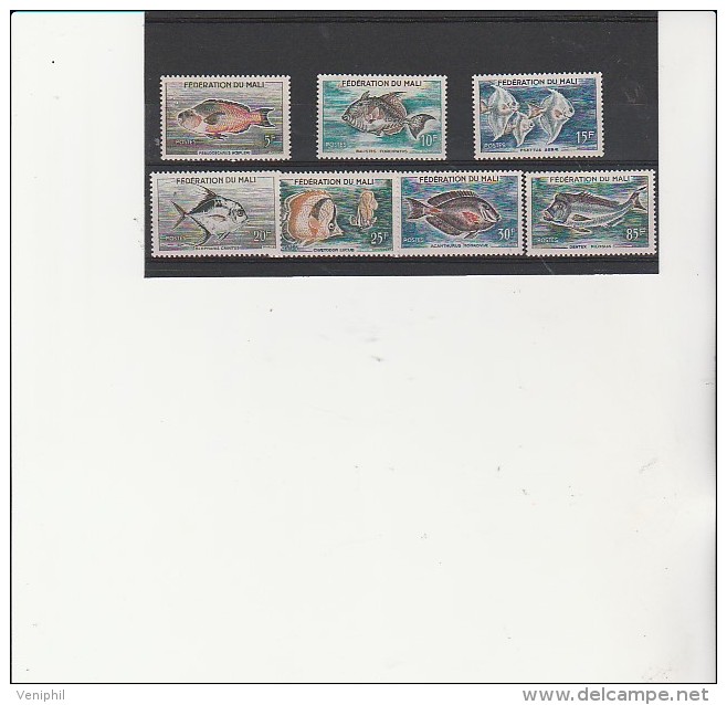 MALI - N°2 A 8 - NEUF XX  TB - SERIE POISSSONS - ANNEE 1960 - Unused Stamps