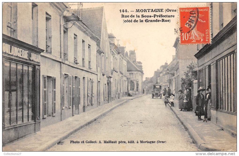 61-MORTAGNE- RUE LA SOUS PREFECTURE ( CÔTE DE LA GRANDE RUE ) - Mortagne Au Perche