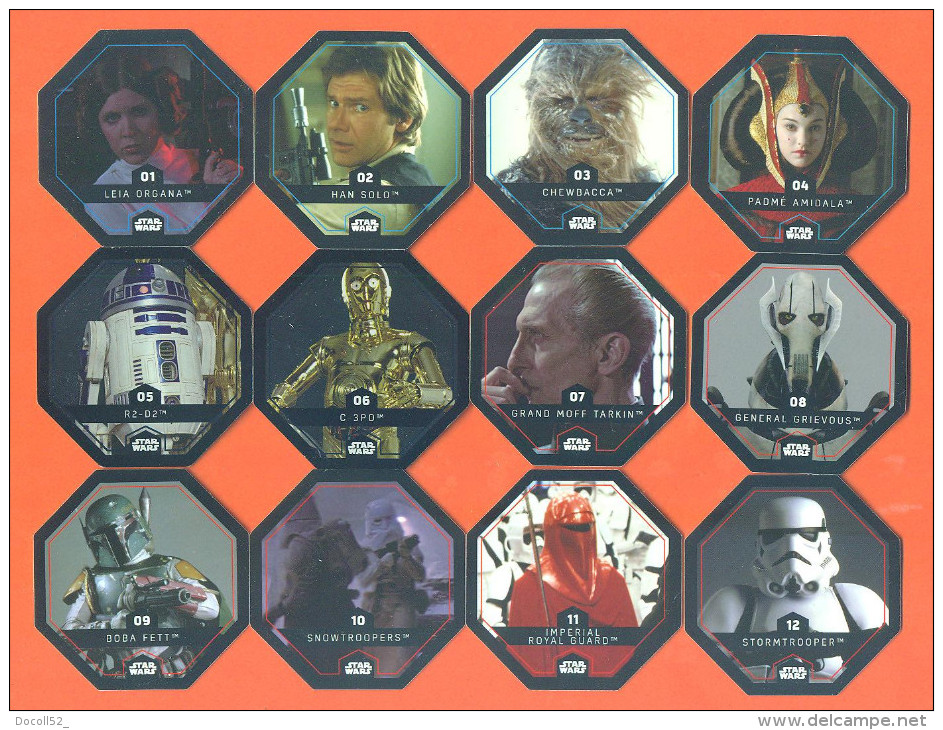 Lot De 12 Jetons Differents Star Wars Leclerc - Voir Port - Lot 37 - Star Wars