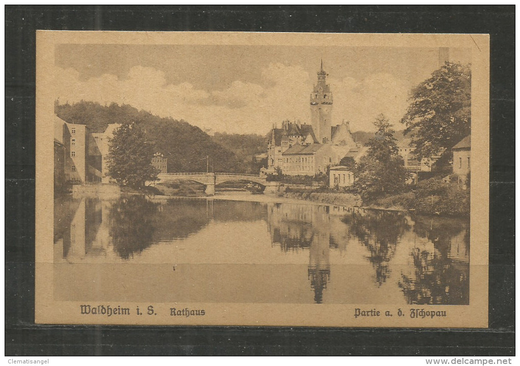 366n * WALDHEIM I.S. * RATHAUS * PARTIE A.d. ZSCHOPAU  **!! - Waldheim