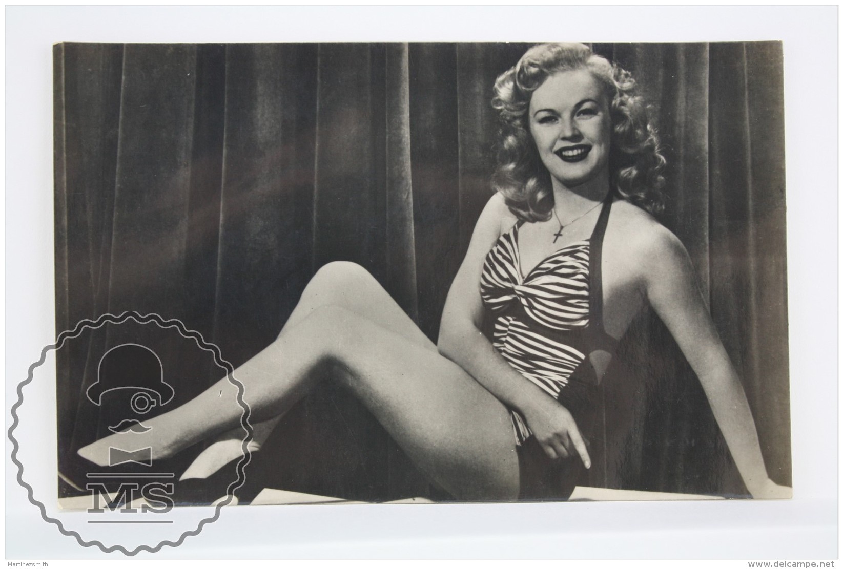 1950's Vintage Real Photo Postcard Cinema Film Actress - June Haver - Pin Up Bath Suit - Acteurs