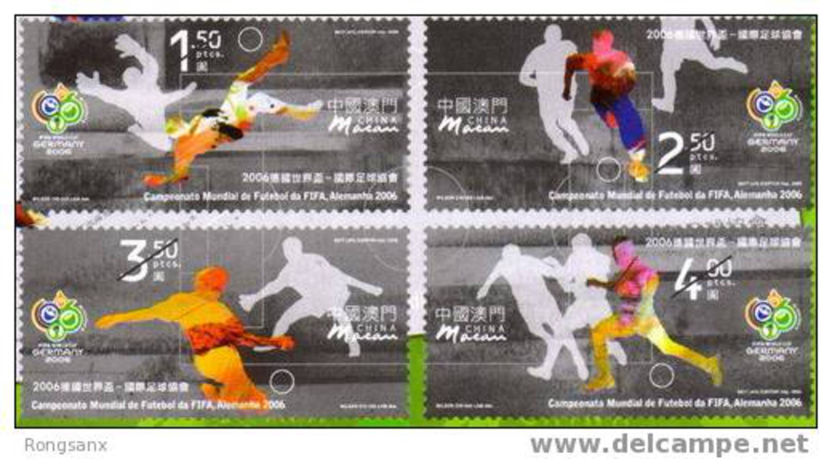 2006 MACAO/MACAU FOOTBALL WORLD CUP 4V - Ungebraucht