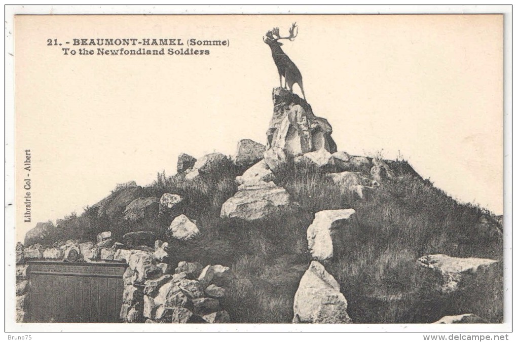 80 - BEAUMONT-HAMEL - To The Newfoundland Soldiers - Col 21 - Autres & Non Classés