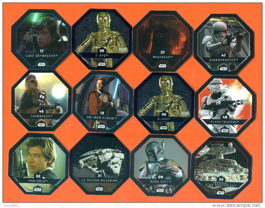 Lot De 12 Jetons Leclerc Differents - Voir Port - Lot 27 - Star Wars