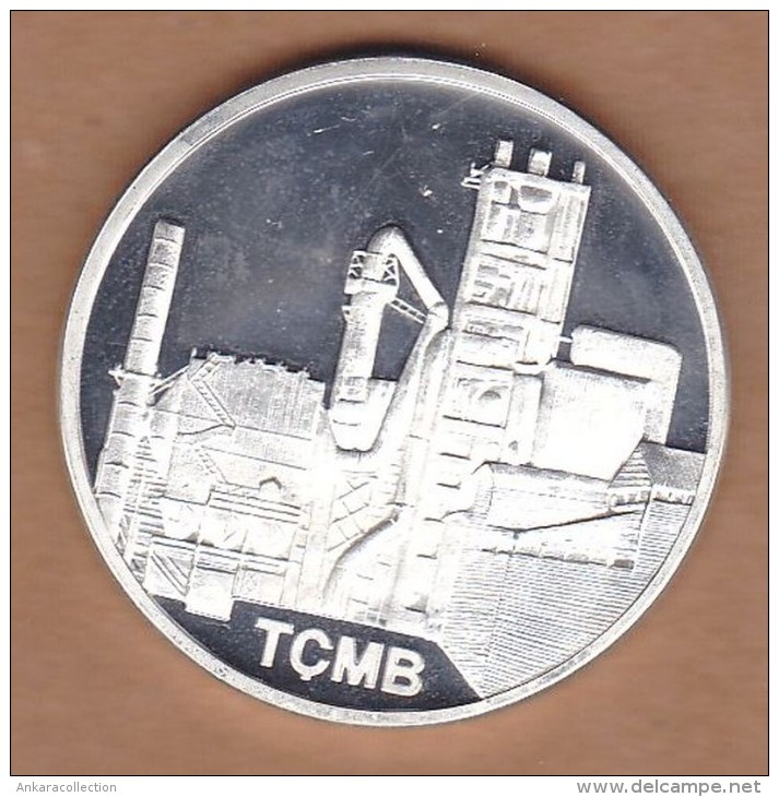 AC - 50th YEAR OF TURKISH  CEMENT MANUFACTURERS ASSOCIATION 1957 - 2007 COMMEMORATIVE SILVER MEDAL MEDALLION - Monarquía / Nobleza