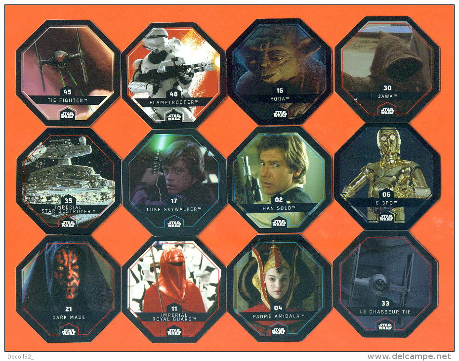 Lot De 12 Jetons Leclerc Differents - Voir Port - Lot 23 - Star Wars