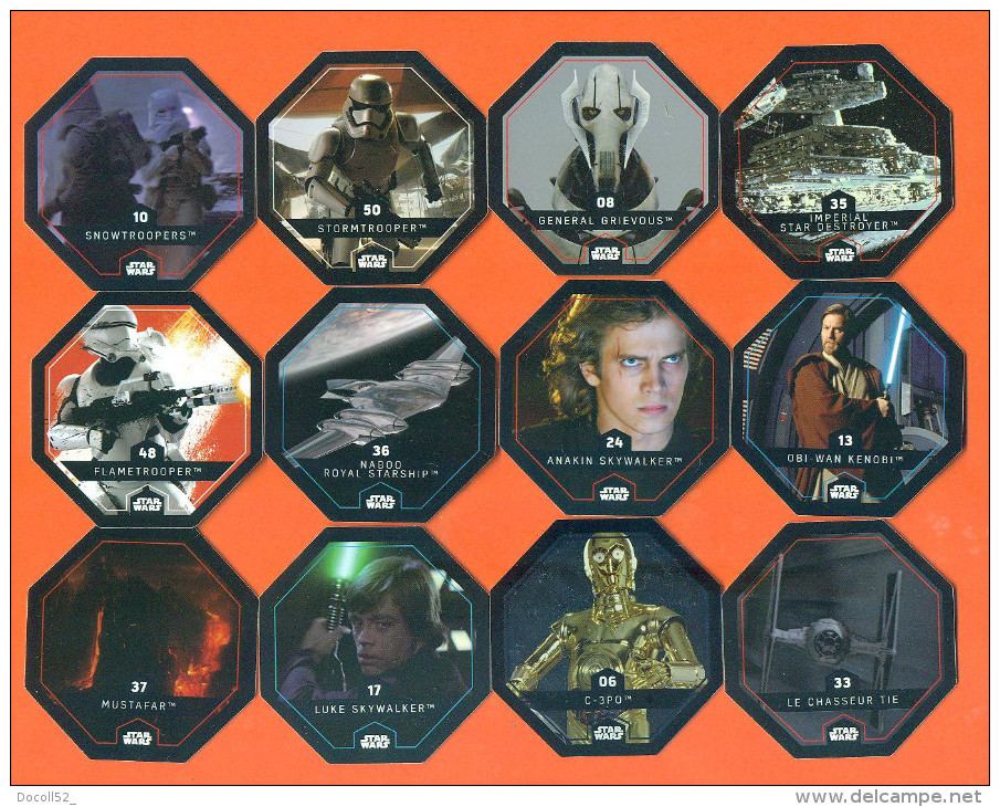 Lot De 12 Jetons Leclerc Differents - Voir Port - Lot 22 - Star Wars