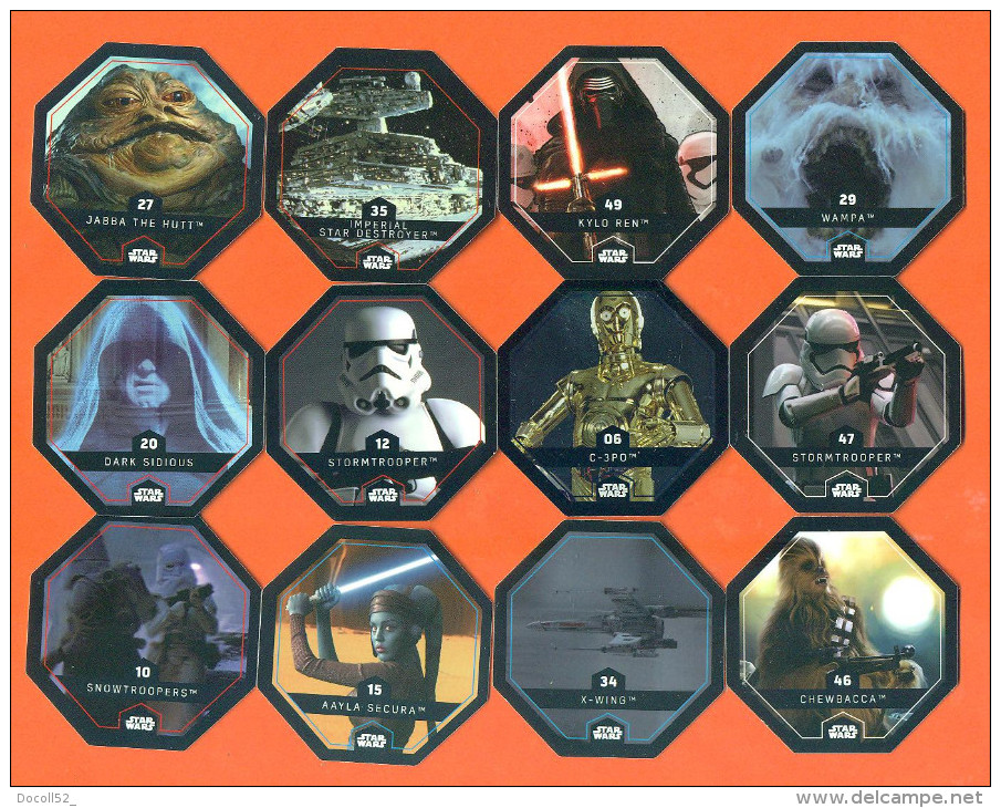 Lot De 12 Jetons Leclerc Differents - Voir Port - Lot 18 - Star Wars