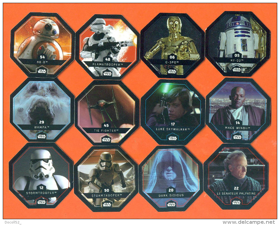 Lot De 12 Jetons Leclerc Differents - Voir Port - Lot 14 - Star Wars