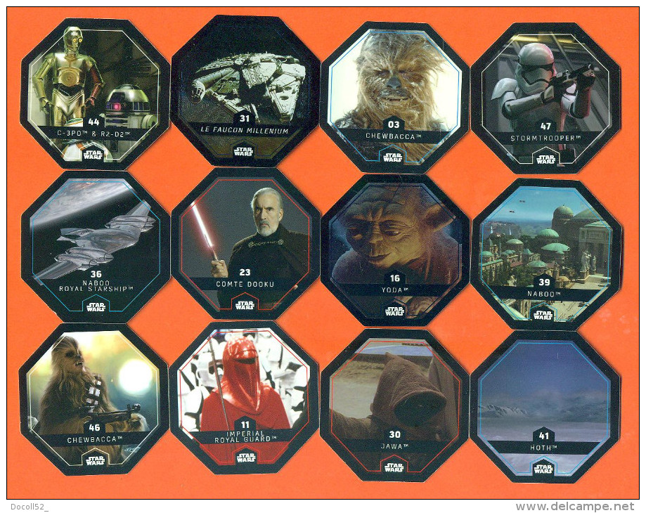 Lot De 12 Jetons Leclerc Differents - Voir Port - Lot 13 - Star Wars