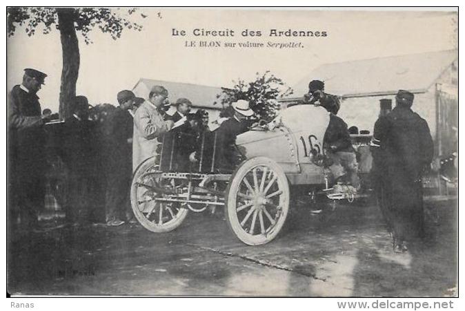 CPA Voiture Automobile Course Circuit Non Circulé Circuit Des Ardennes Serpollet - Autres & Non Classés