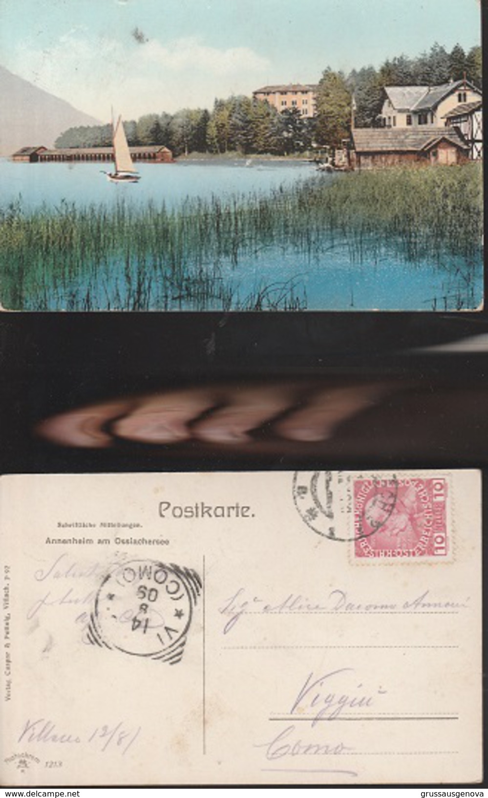 7400) ANNENHEIM AM OSSIACHERSEE  VIAGGIATA 1909 BELLISSIMA - Altri & Non Classificati