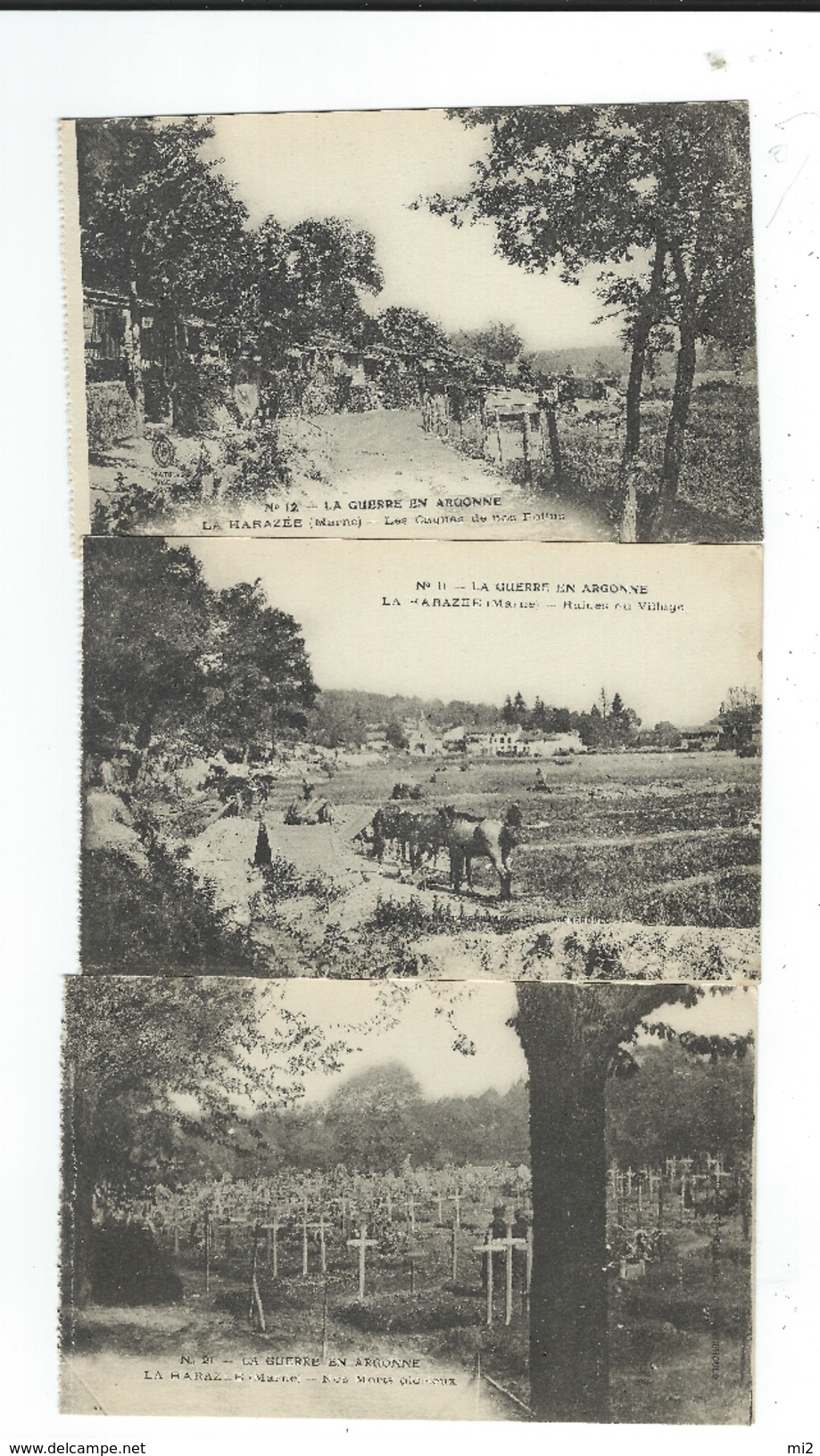 CPA 51 Lot 5 Cartes Neuves TBE La Harazée Guerre Argonne 11 12, 21 10 14 - Autres & Non Classés