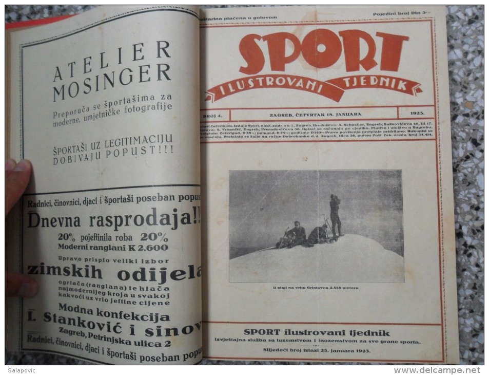 SPORT ILUSTROVANI TJEDNIK 1922,1923,1924 ZAGREB, FOOTBALL, SPORTS NEWS FROM THE KINGDOM SHS, BOUND 30 NUMBERS - Boeken