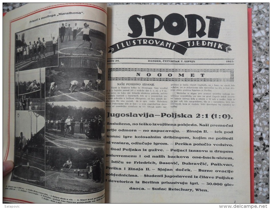 SPORT ILUSTROVANI TJEDNIK 1922,1923,1924 ZAGREB, FOOTBALL, SPORTS NEWS FROM THE KINGDOM SHS, BOUND 30 NUMBERS