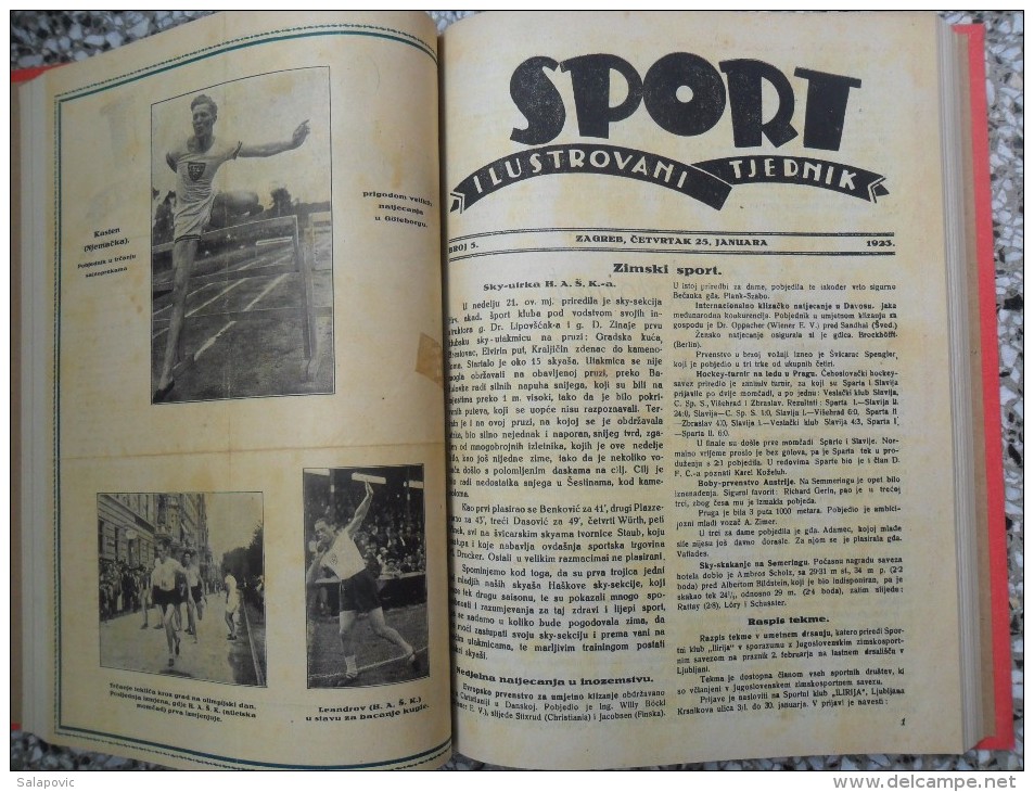 SPORT ILUSTROVANI TJEDNIK 1922,1923,1924 ZAGREB, FOOTBALL, SPORTS NEWS FROM THE KINGDOM SHS, BOUND 30 NUMBERS