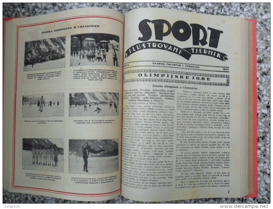 SPORT ILUSTROVANI TJEDNIK 1922,1923,1924 ZAGREB, FOOTBALL, SPORTS NEWS FROM THE KINGDOM SHS, BOUND 30 NUMBERS