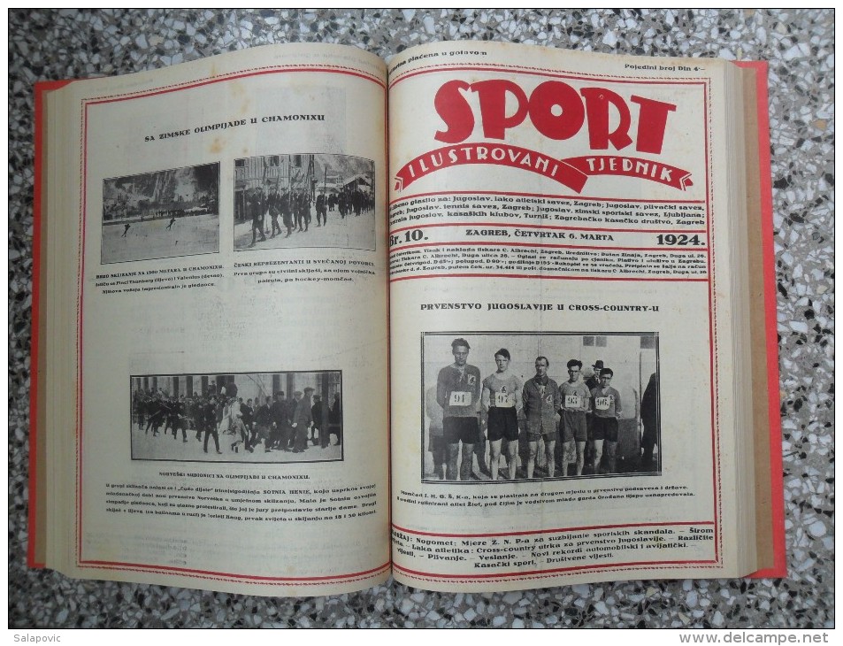 SPORT ILUSTROVANI TJEDNIK 1922,1923,1924 ZAGREB, FOOTBALL, SPORTS NEWS FROM THE KINGDOM SHS, BOUND 30 NUMBERS