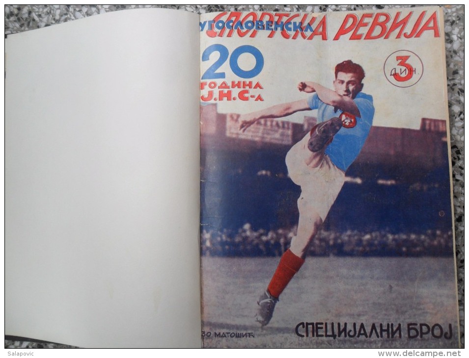 JUGOSLOVENSKA SPORTSKA REVIJA,1939,1940,1941 FOOTBALL, SPORTS NEWS FROM THE KINGDOM OF YUGOSLAVIA, BOUND 28 NUMBERS - Bücher