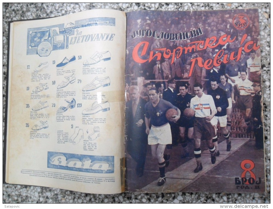 JUGOSLOVENSKA SPORTSKA REVIJA,1939,1940,1941 FOOTBALL, SPORTS NEWS FROM THE KINGDOM OF YUGOSLAVIA, BOUND 28 NUMBERS - Libri