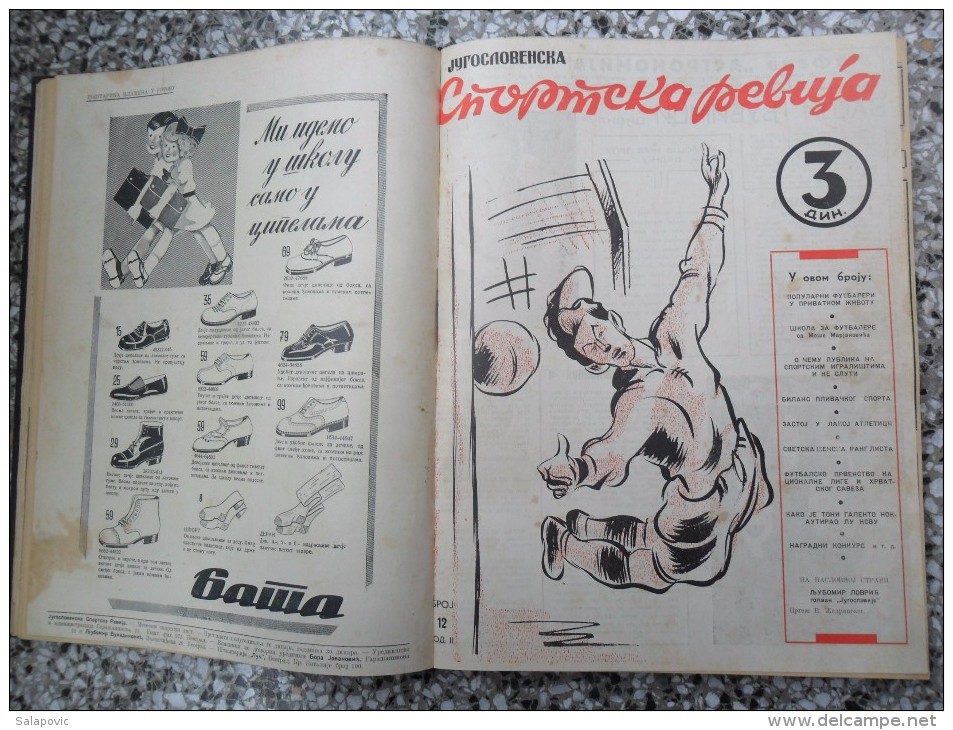 JUGOSLOVENSKA SPORTSKA REVIJA,1939,1940,1941 FOOTBALL, SPORTS NEWS FROM THE KINGDOM OF YUGOSLAVIA, BOUND 28 NUMBERS - Boeken
