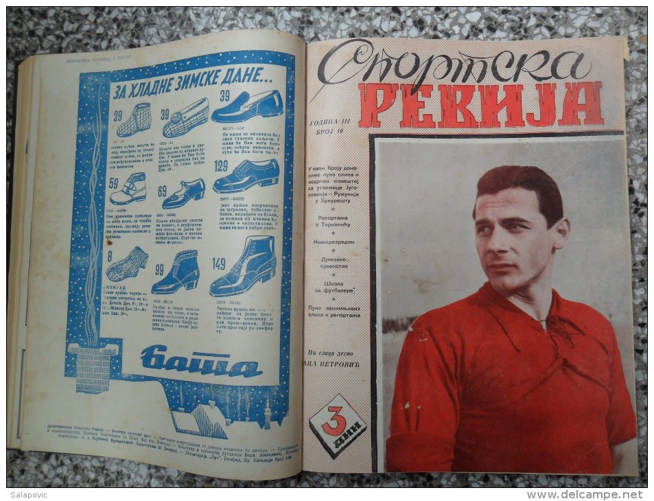 JUGOSLOVENSKA SPORTSKA REVIJA,1939,1940,1941 FOOTBALL, SPORTS NEWS FROM THE KINGDOM OF YUGOSLAVIA, BOUND 28 NUMBERS