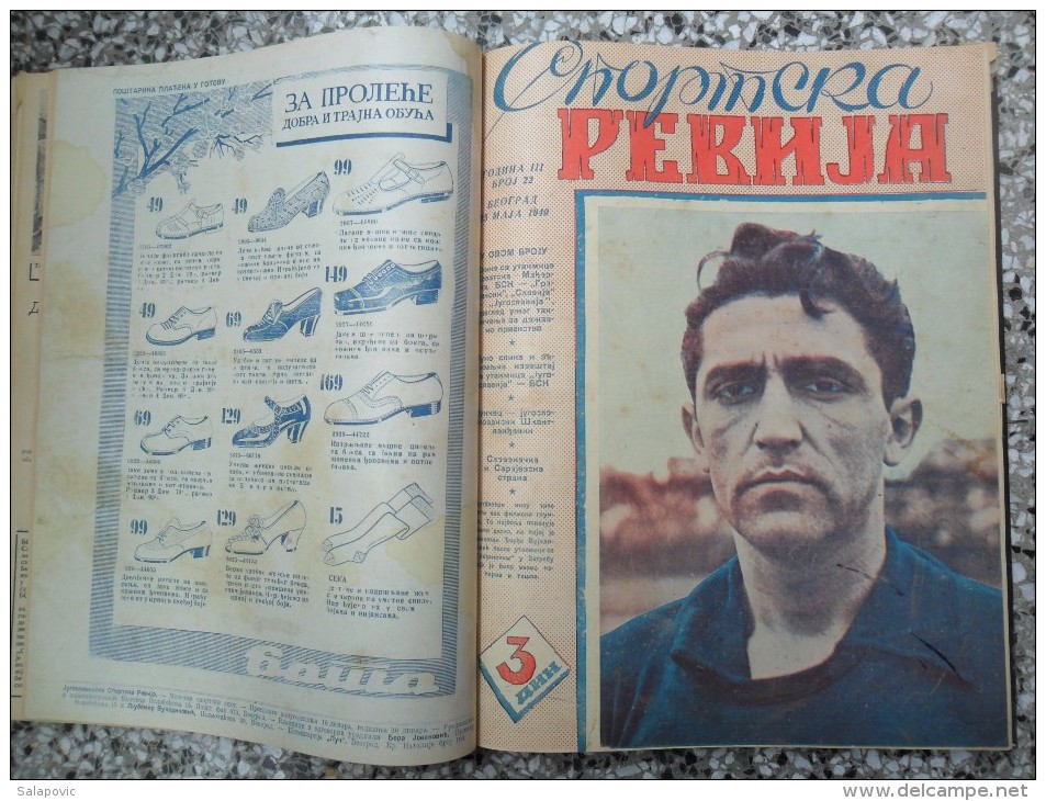 JUGOSLOVENSKA SPORTSKA REVIJA,1939,1940,1941 FOOTBALL, SPORTS NEWS FROM THE KINGDOM OF YUGOSLAVIA, BOUND 28 NUMBERS