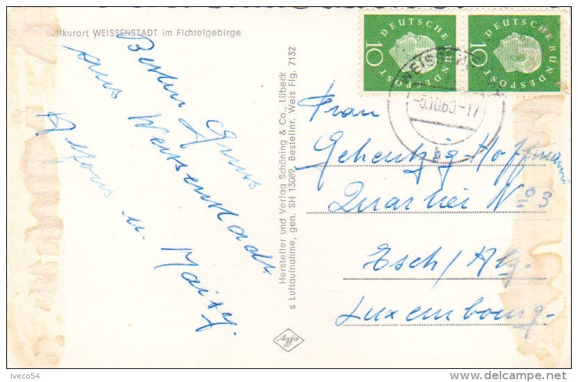 1960 Weissenstadt In Fichtelgebirge   ( Vers Esch ) - Wunsiedel