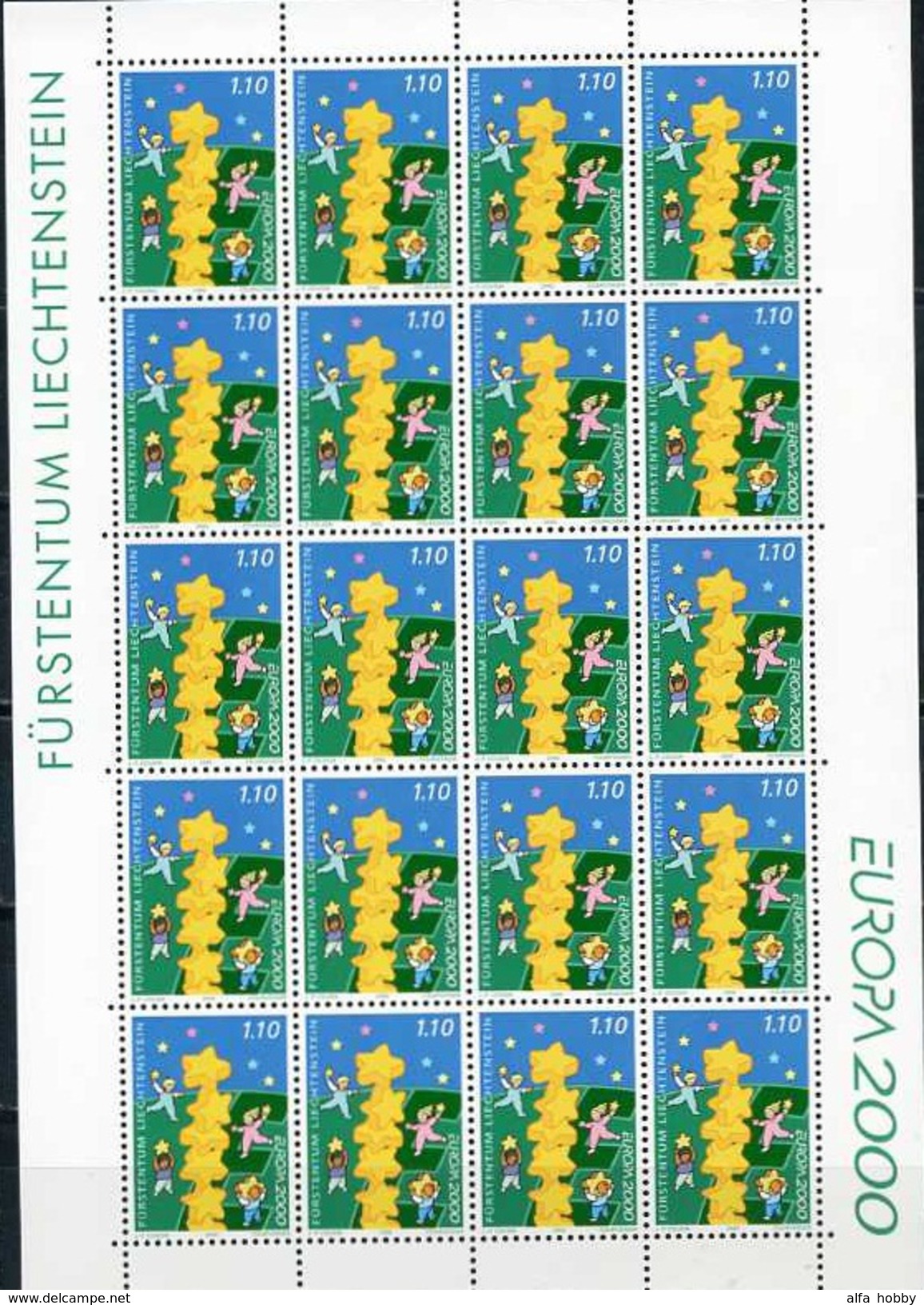 Liechtenstein, Europa 2000, Sheet - 2000