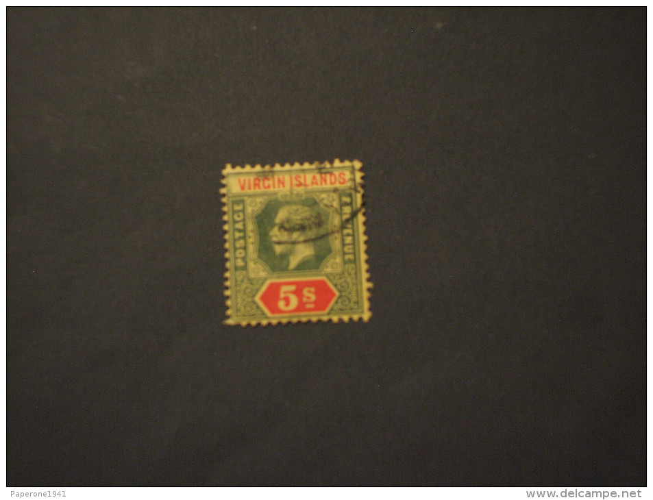 VIRGIN - 1913 RE  5 Sh. - TIMBRATO/USED - British Virgin Islands