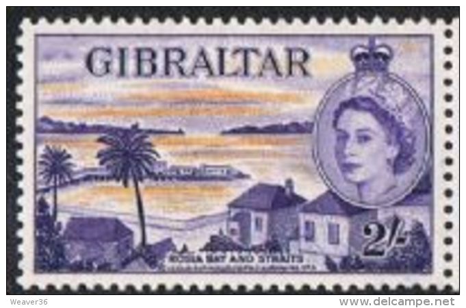 Gibraltar SG155a 1959 Definitive 2/- Mounted Mint - Gibraltar