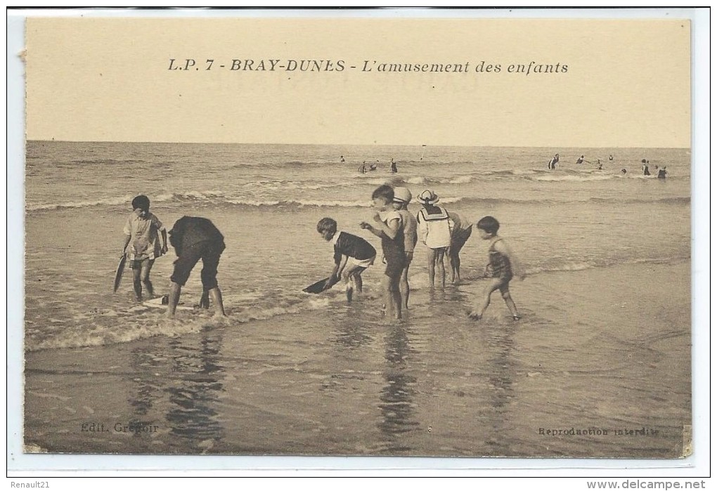 Bray-Dunes-L'amusement Des Enfants-(SÉPIA) - Bray-Dunes