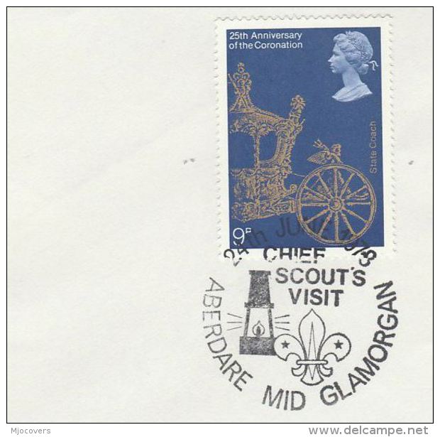 1978 GB  Cover ABERDARE SCOUTS MINERS LAMP EVENT Pmk Scouting Stamps Mining - Other & Unclassified