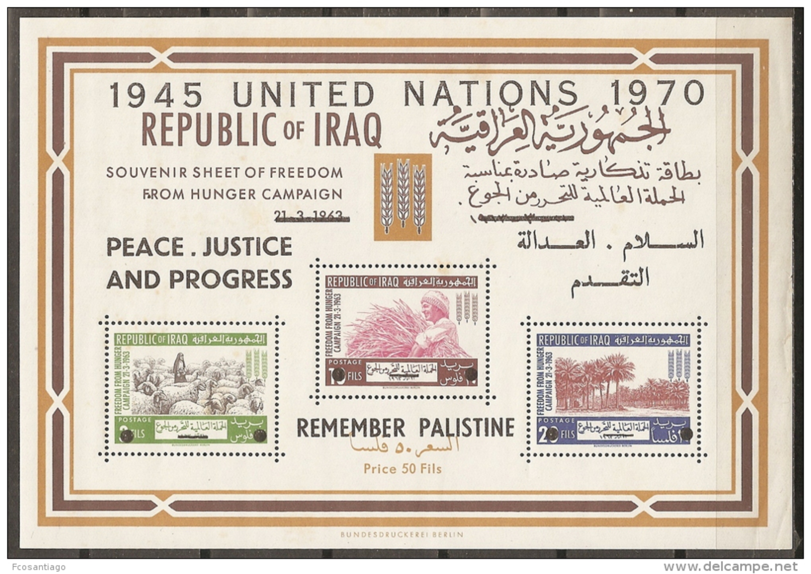 IRAK 1970 - Yvert #H19 - - MNH ** Puntos De óxido En La Goma - Irak