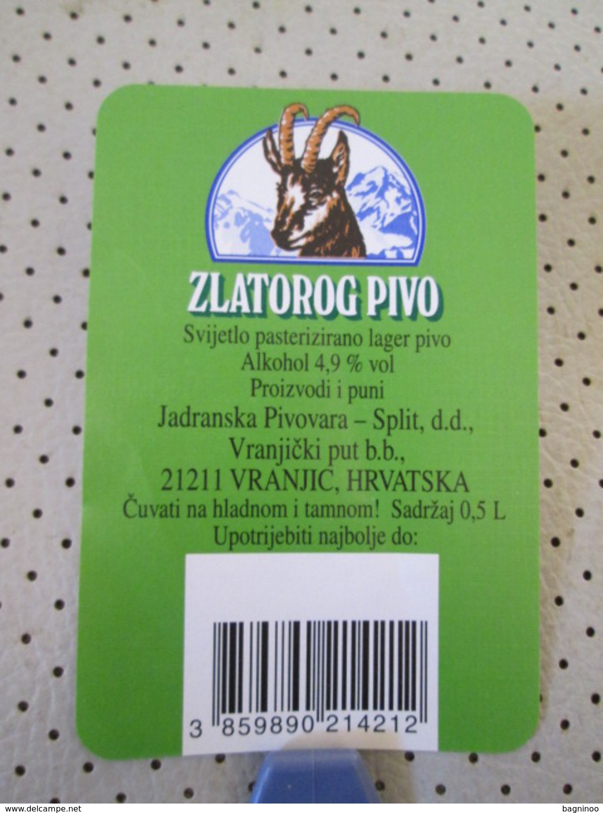 Croatia Beer Label ZLATOROG - Bierdeckel