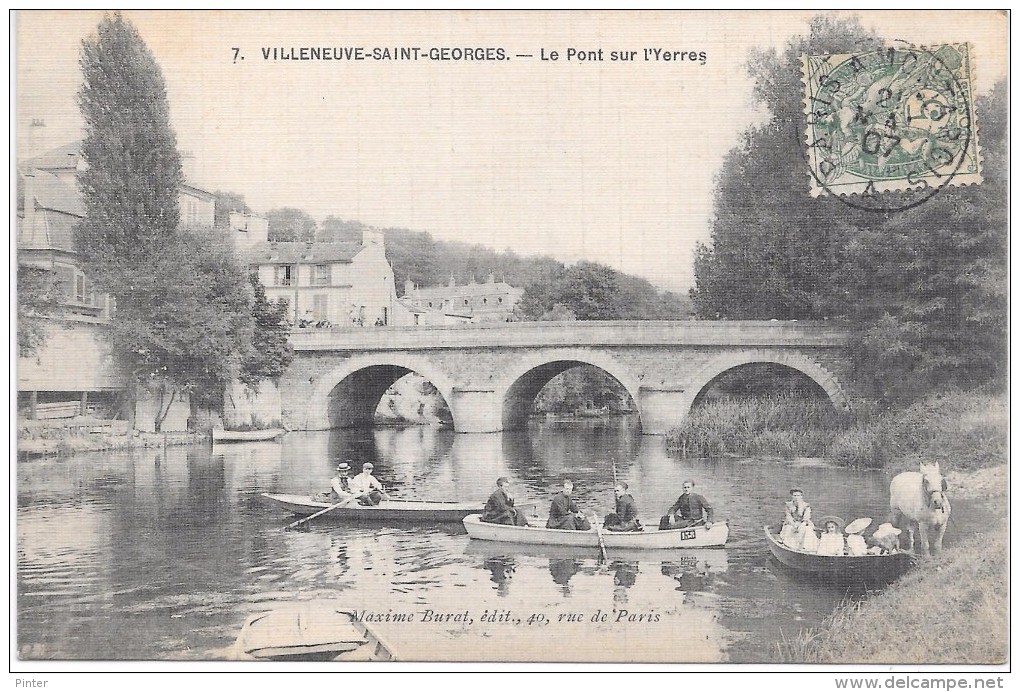 VILLENEUVE SAINT GEORGES - Le Pont Sur L'Yerres - Villeneuve Saint Georges