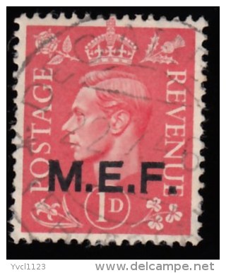 GREAT BRITAIN OFFICE EAST AFRICAN FORCES - Scott #10 King George VI 'Overprinted' (*) / Used Stamp - Somaliland (Protectorate ...-1959)