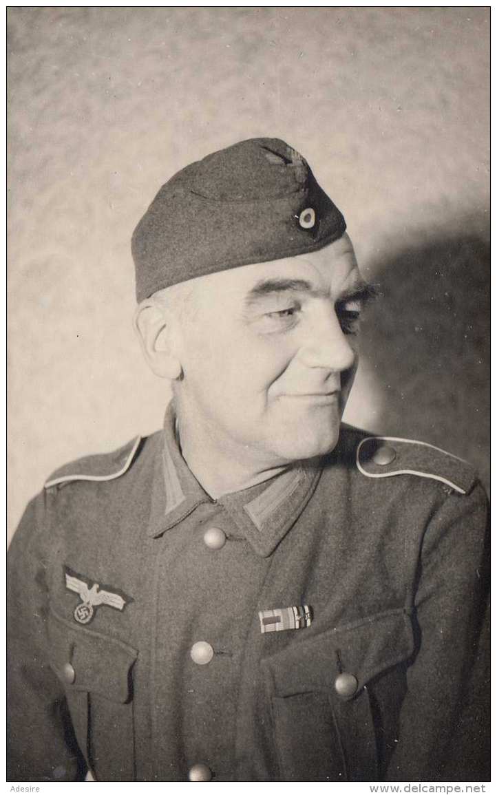 Soldat Mit Mütze WKII, Fotokarte - 1939-45