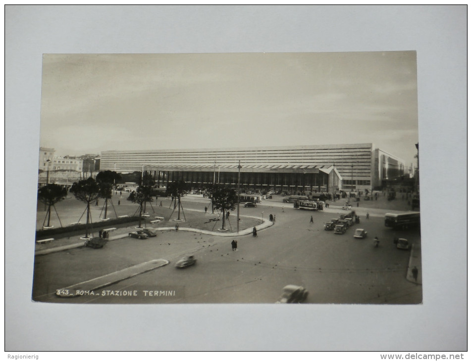 ROMA - Stazione Termini - Corriera - Auto - 1951 - Stazione Termini