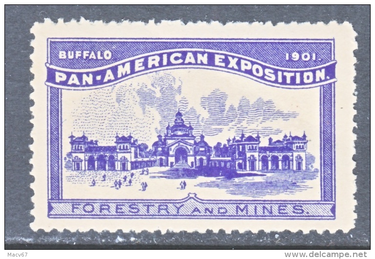 PAN-AMERICAN  EXPO. VIGNETTE   1901  BUFFALO, N.Y.    *  FORESTRY &  MINES - Other & Unclassified